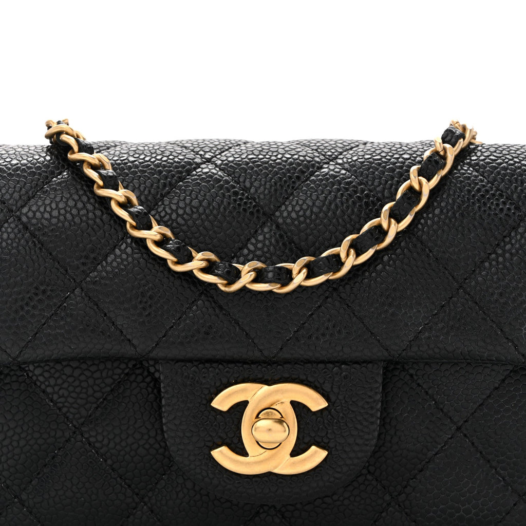 Caviar Quilted Extra Mini Flap Black