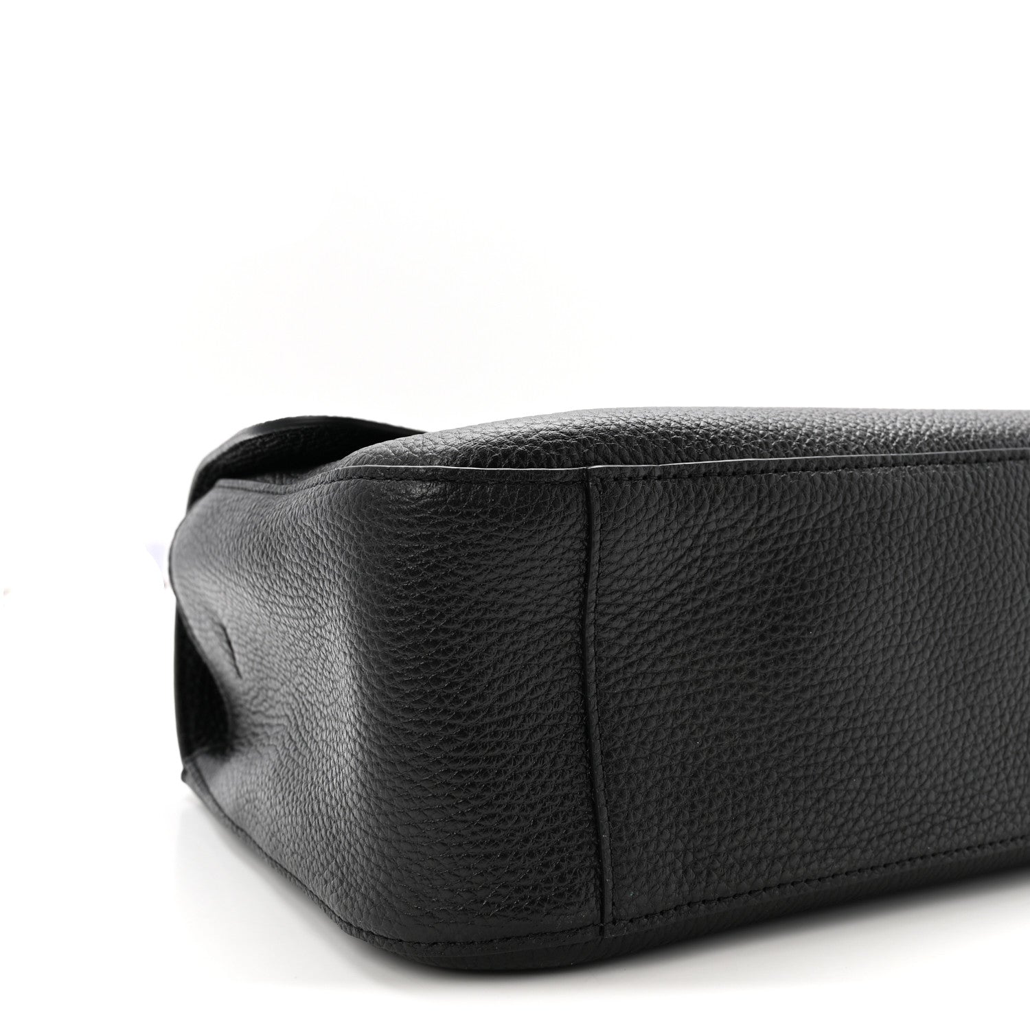 Grained Calfskin Small Souplissimo Maxi Flap Black
