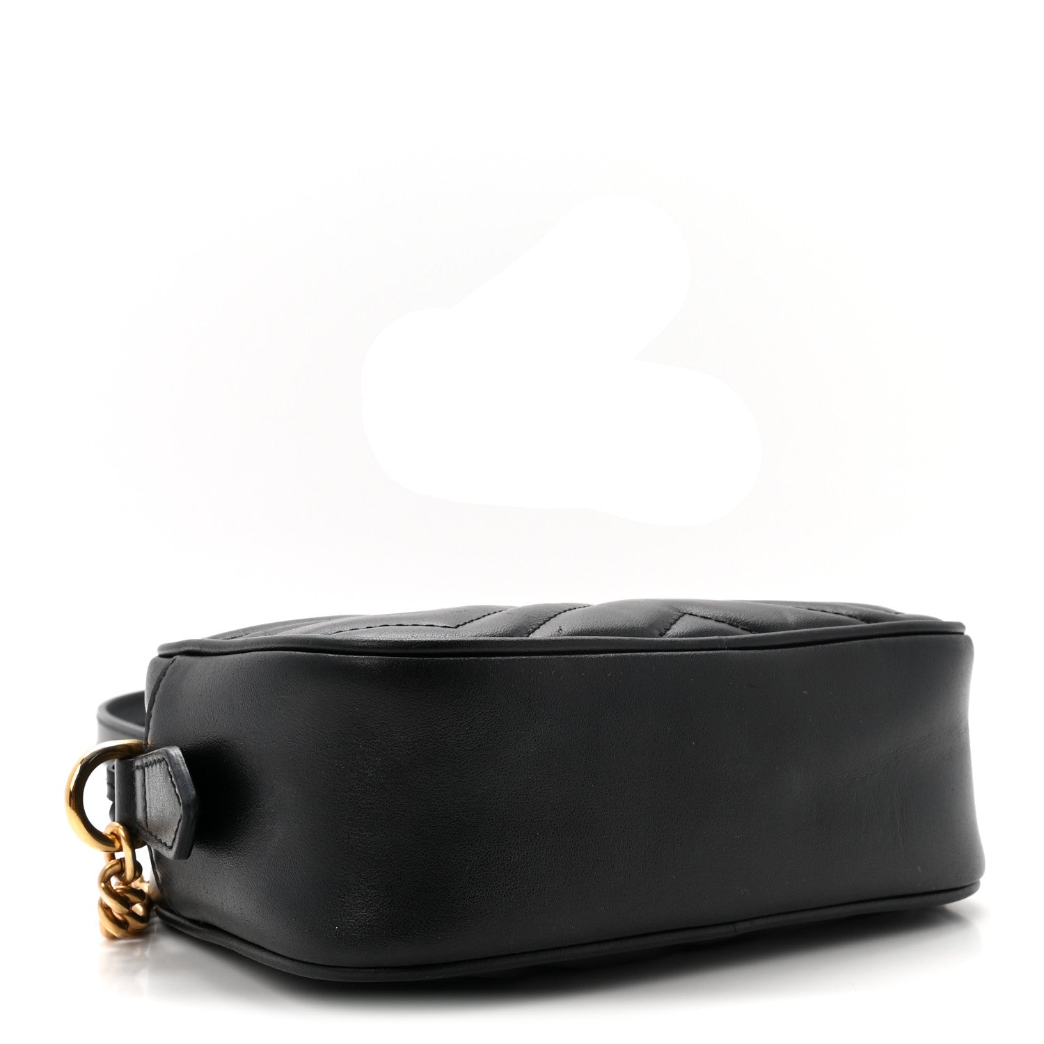 Calfskin Matelasse Mini GG Marmont Chain Shoulder Bag Black