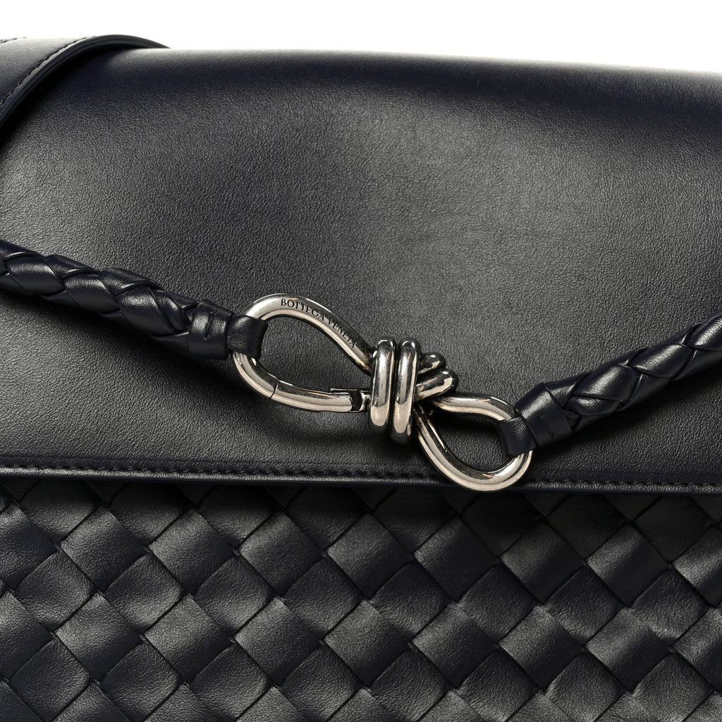 Calfskin Intrecciato Small Andiamo Messenger Bag Nocturnal