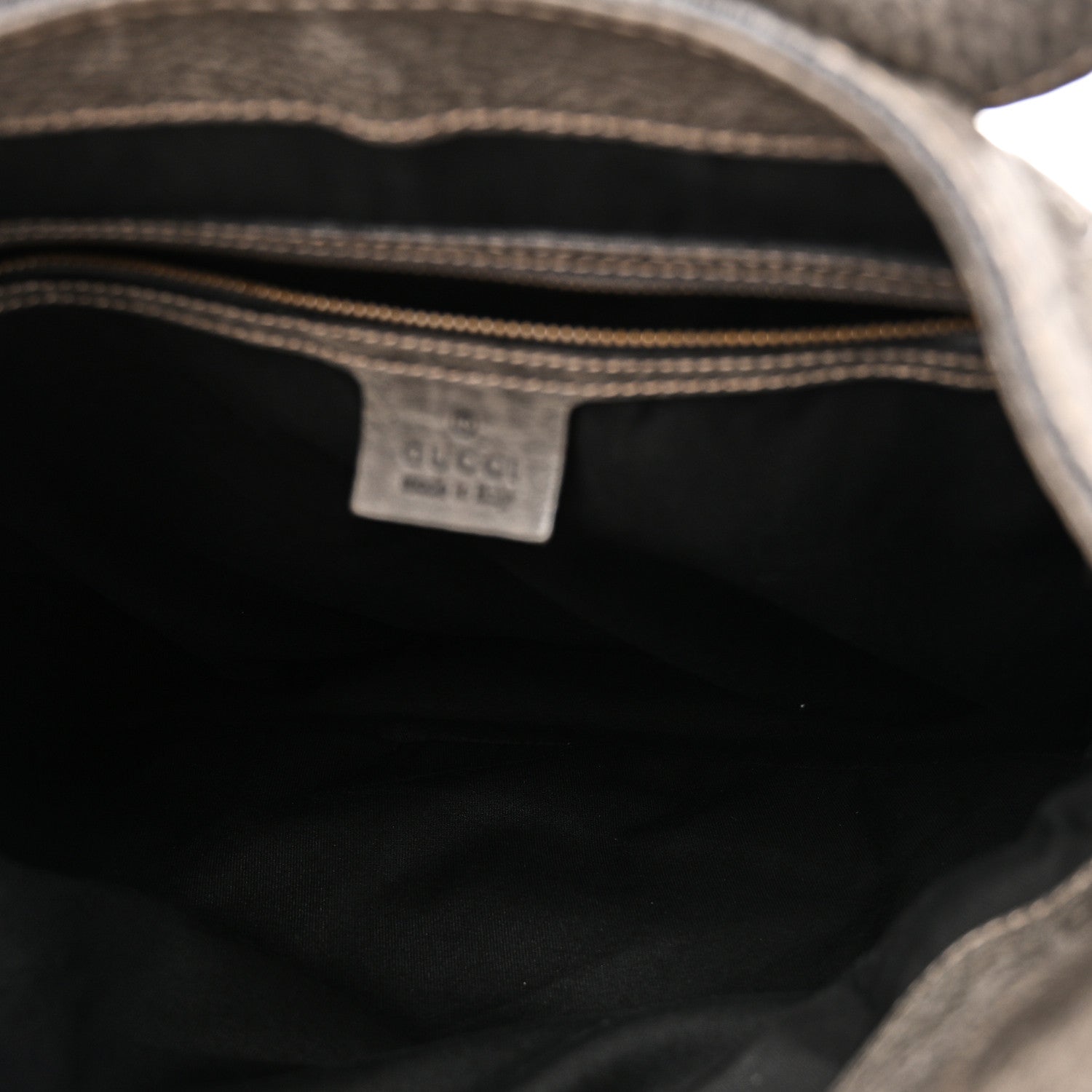 Guccissima Large New Pelham Satchel Grey
