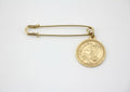 Chanel Vintage 03P Metal Ms Coco Coin Motif Brooch