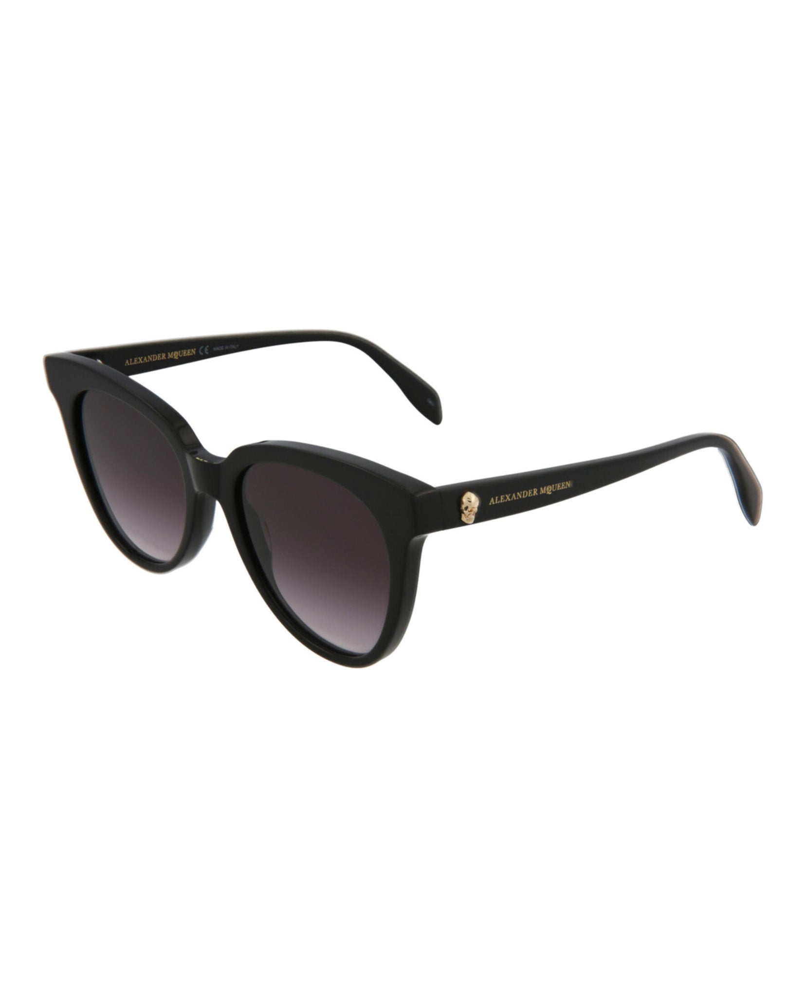 Alexander McQueen Womens Cat Eye Black Fashion Designer Eyewear