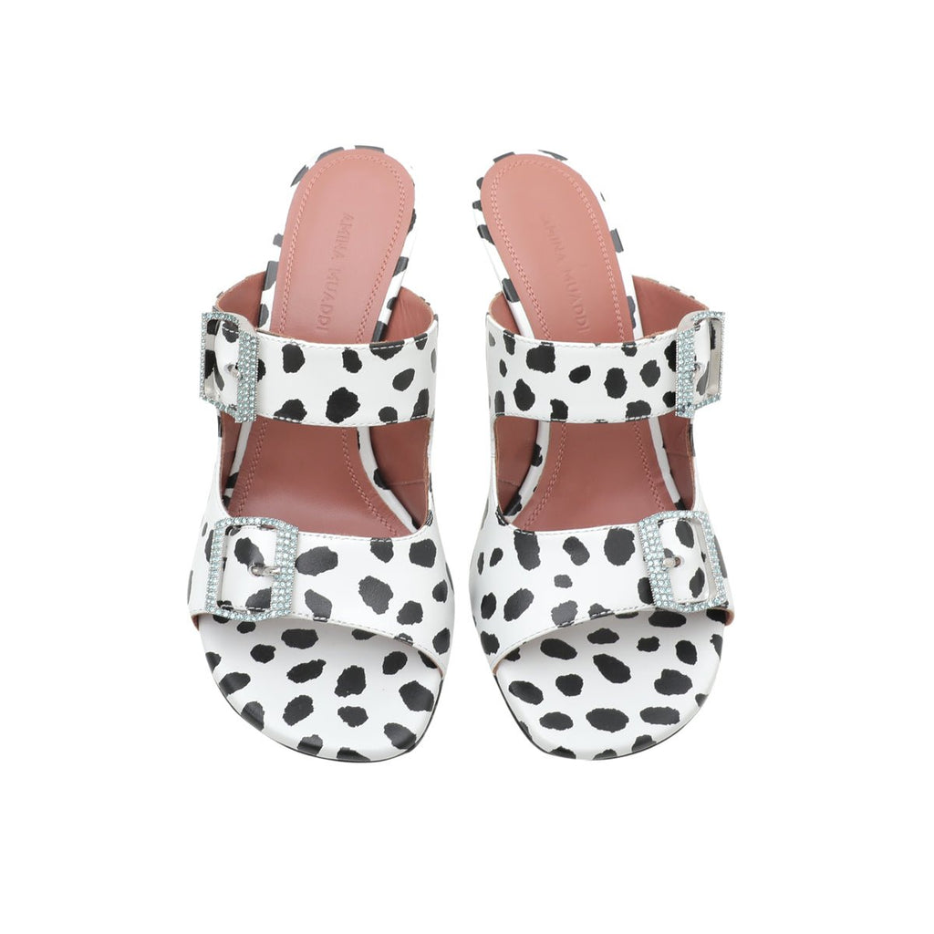 Amina Muaddi Bicolor Marni 105mm Print Mule 36