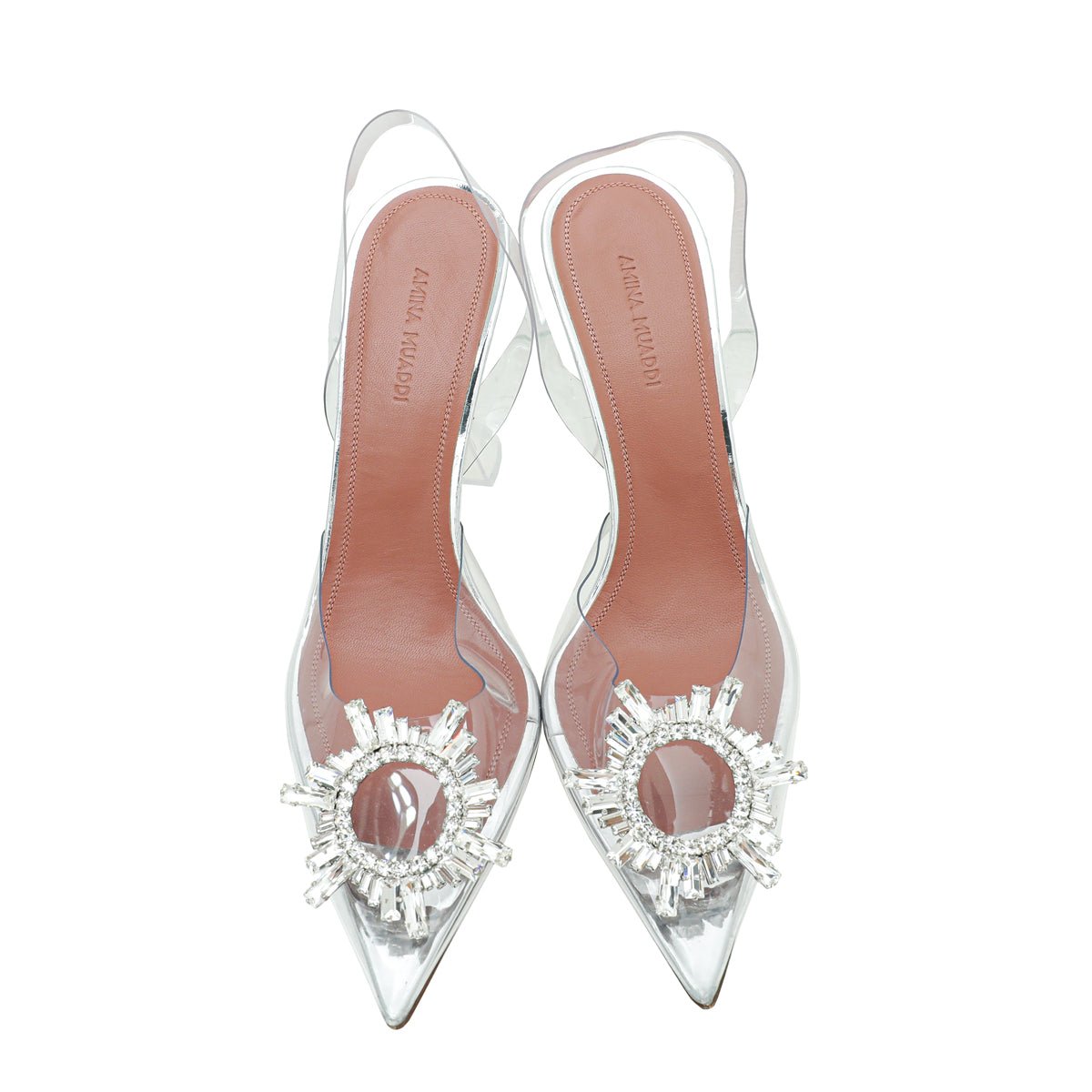 Amina Muaddi Clear Begum PVC Slingback 38