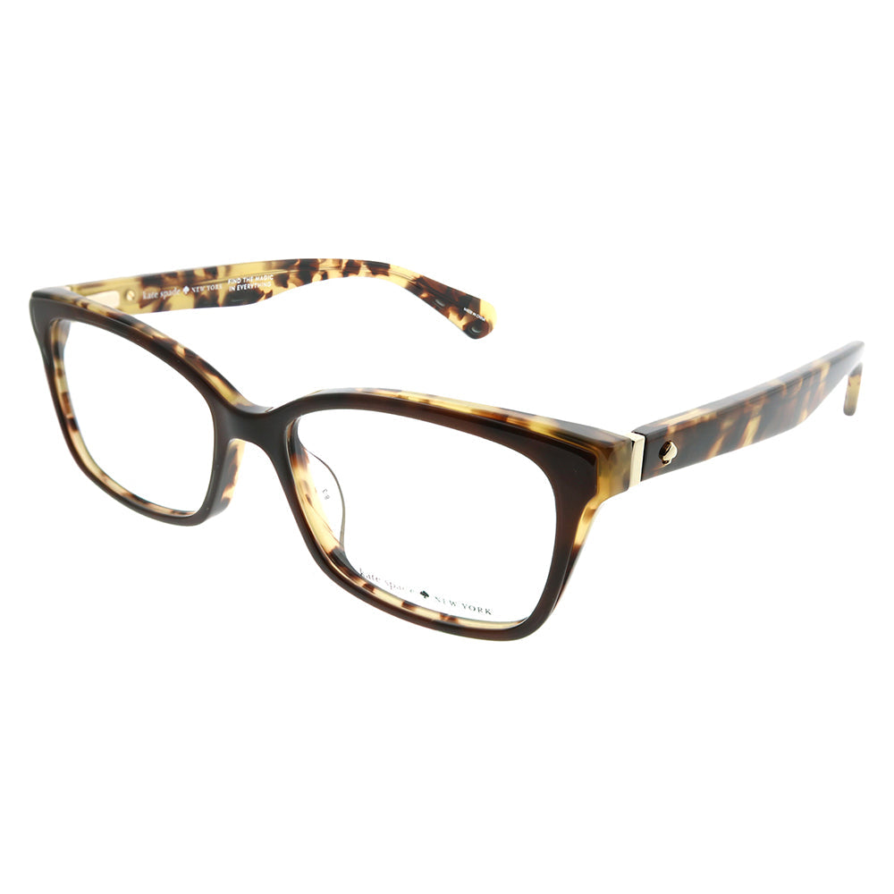 KS Jeri WR9 52mm Womens Rectangle Eyeglasses Brown Havana