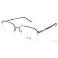 EL 7220 V81 56mm Unisex Semi-Rimless Eyeglasses Dark Ruthenium Black