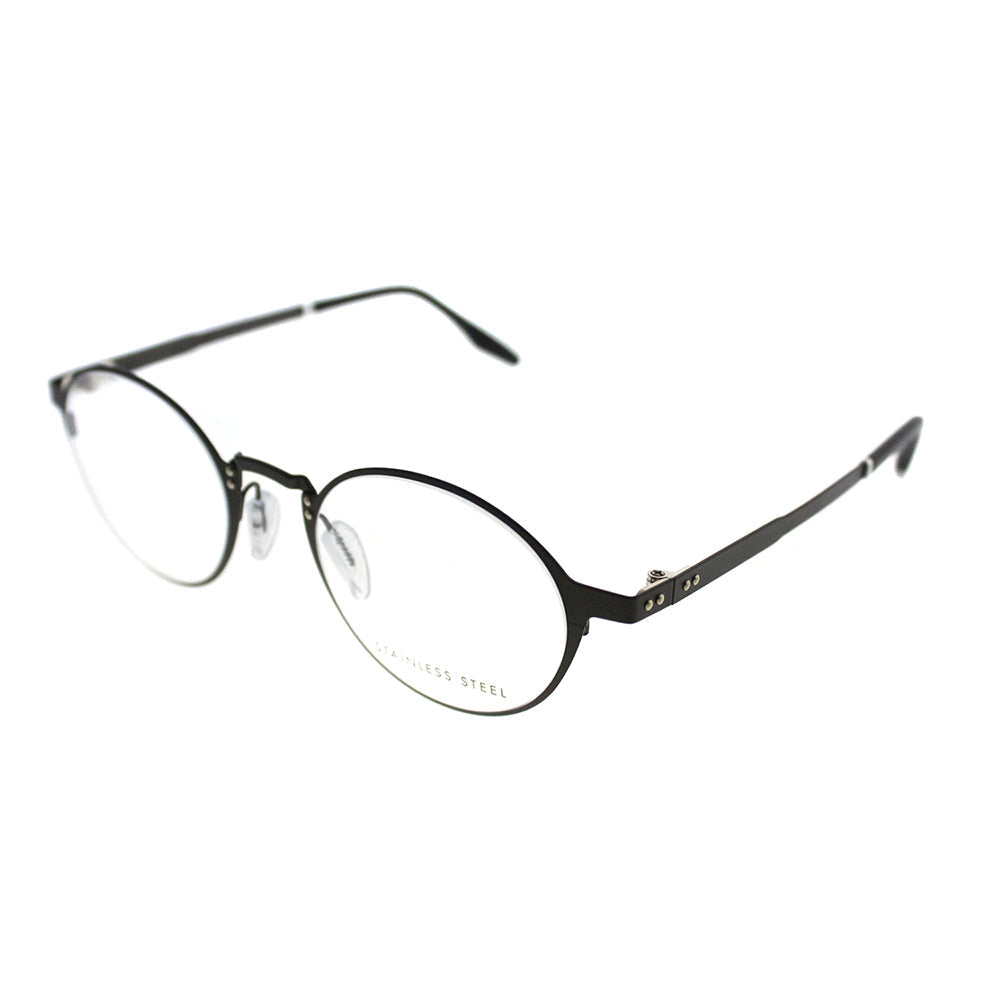 SA Canalino02 VZH 49mm Unisex Round Eyeglasses Matte Bronze
