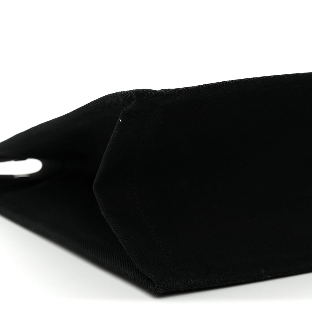 Linen Calfskin Rive Gauche Tote Black