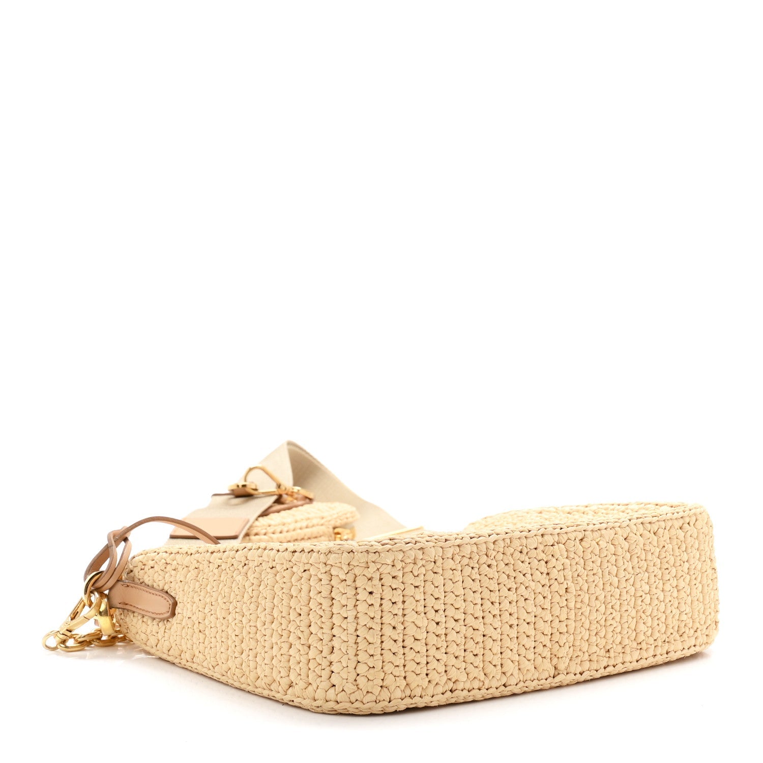 Yarn Raffia Effect Crochet Re-Edition 2005 Shoulder Bag Naturale