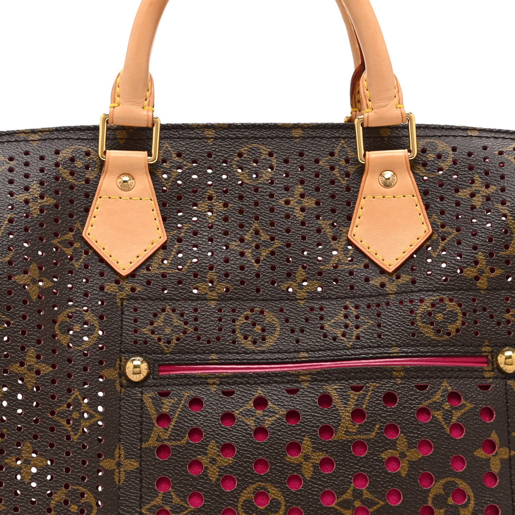 Monogram Perforated Speedy 30 Fuchsia