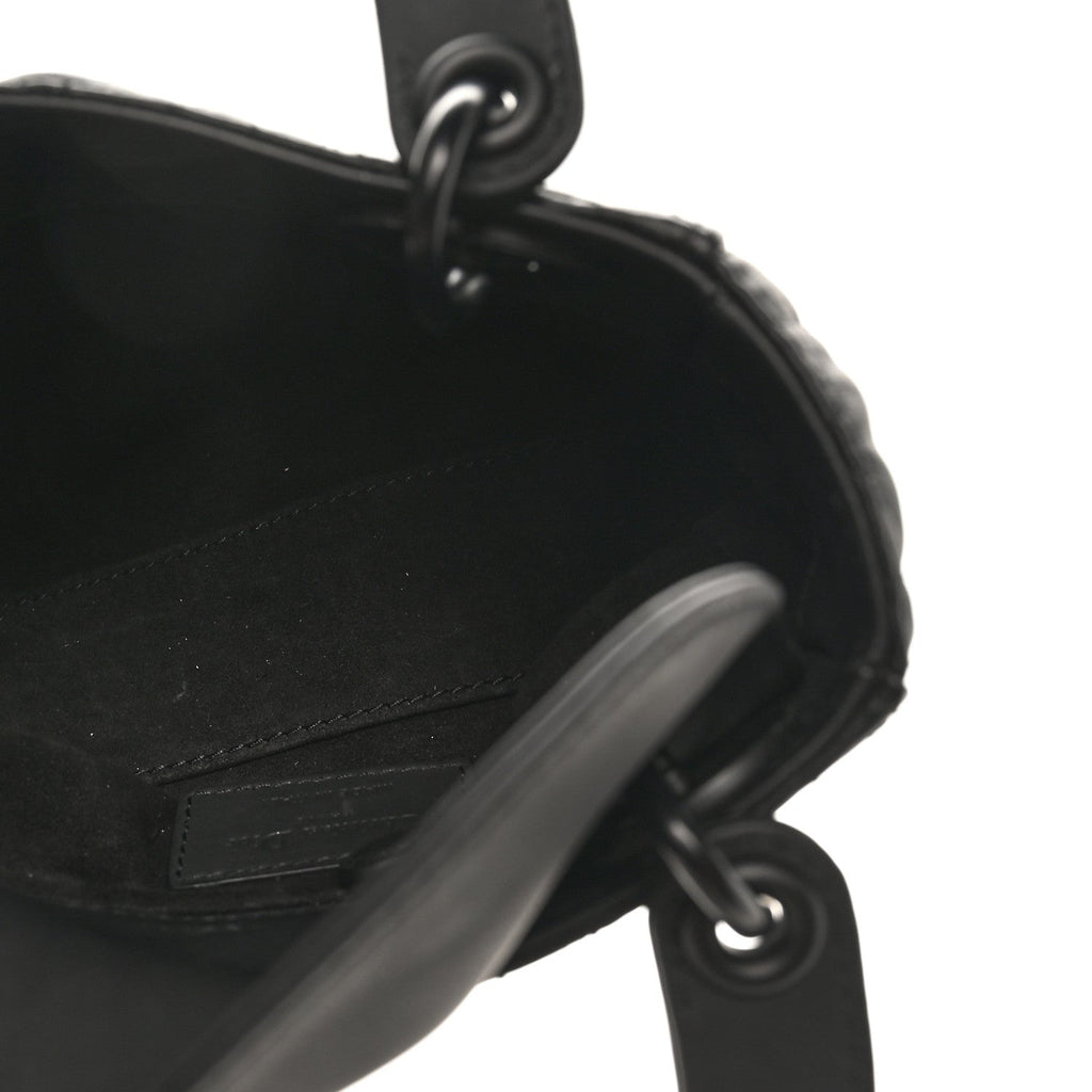 Ultra Matte Calfskin Cannage Mini Lady Dior Black