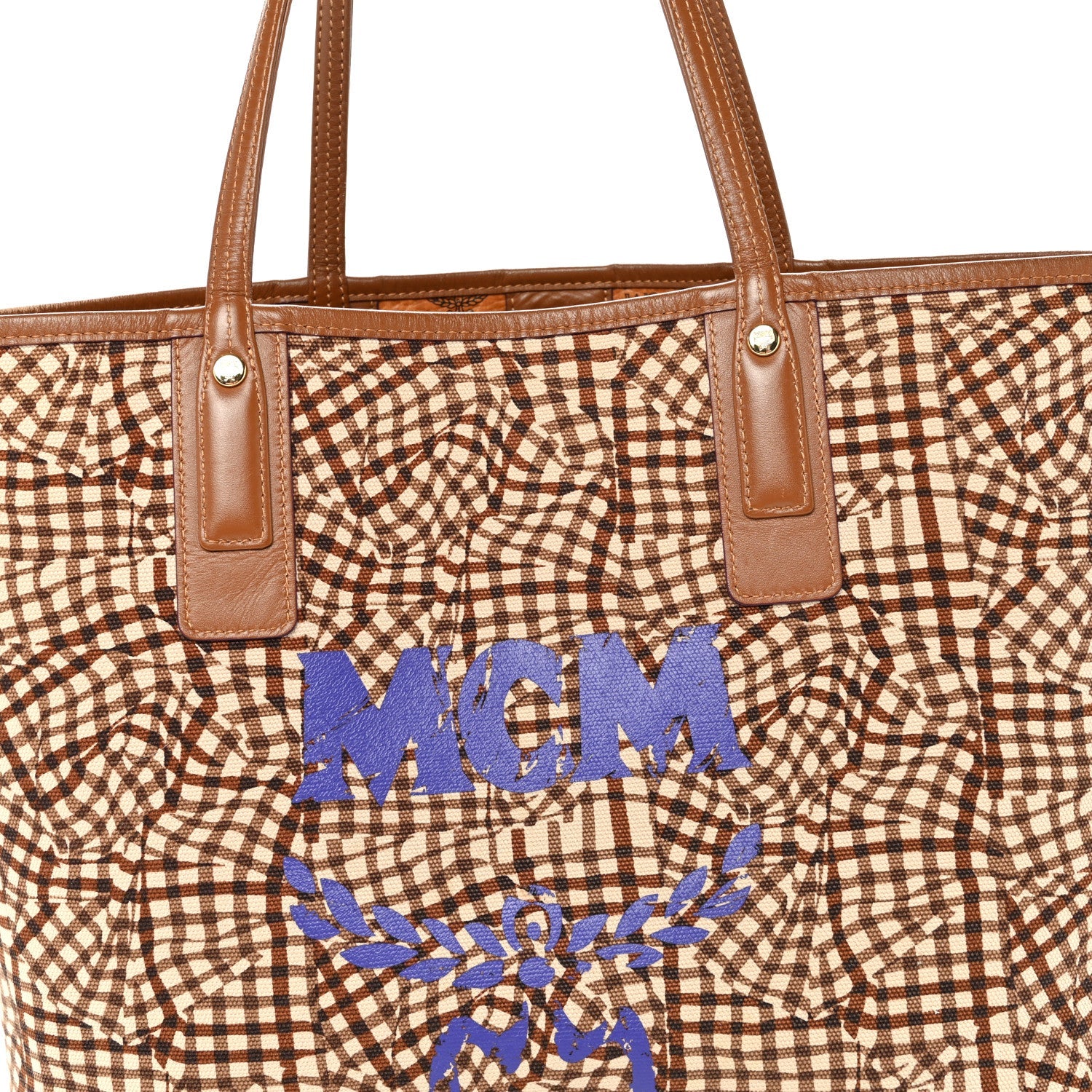 Visetos Medium Liz Reversible Shopper Tote Cognac