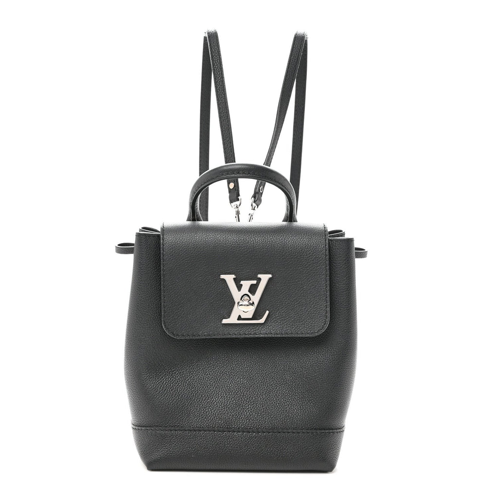 Calfskin Lockme Mini Backpack Black