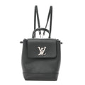 Calfskin Lockme Mini Backpack Black