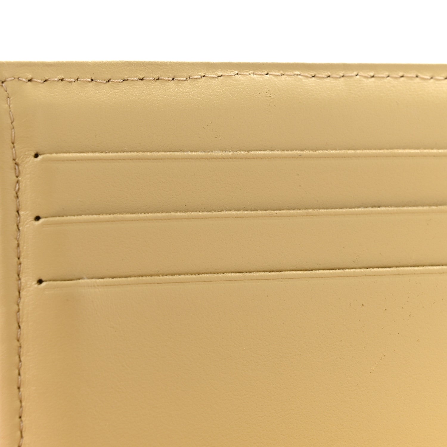 Caviar Quilted Compact Flap Wallet Yellow