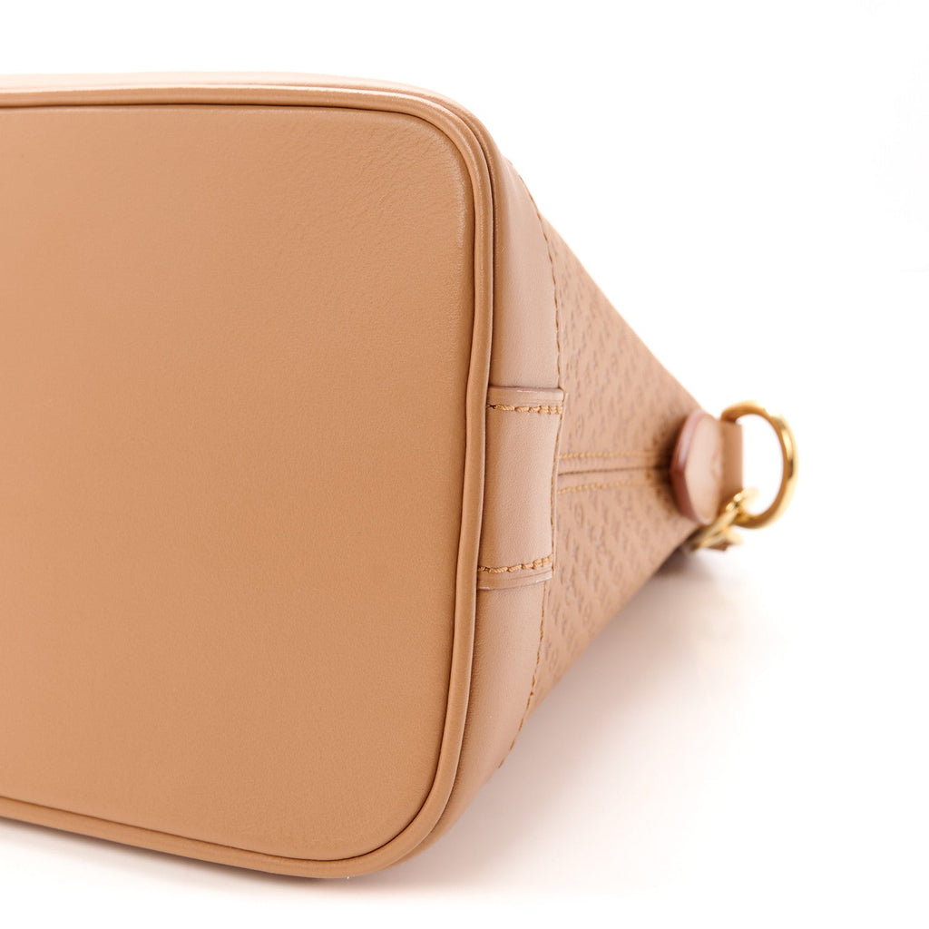 Calfskin Minigram Alma MM Soft Hazelnut