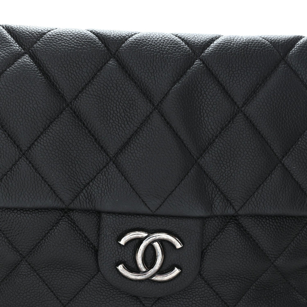 Caviar Quilted Coco Casual Flap Black