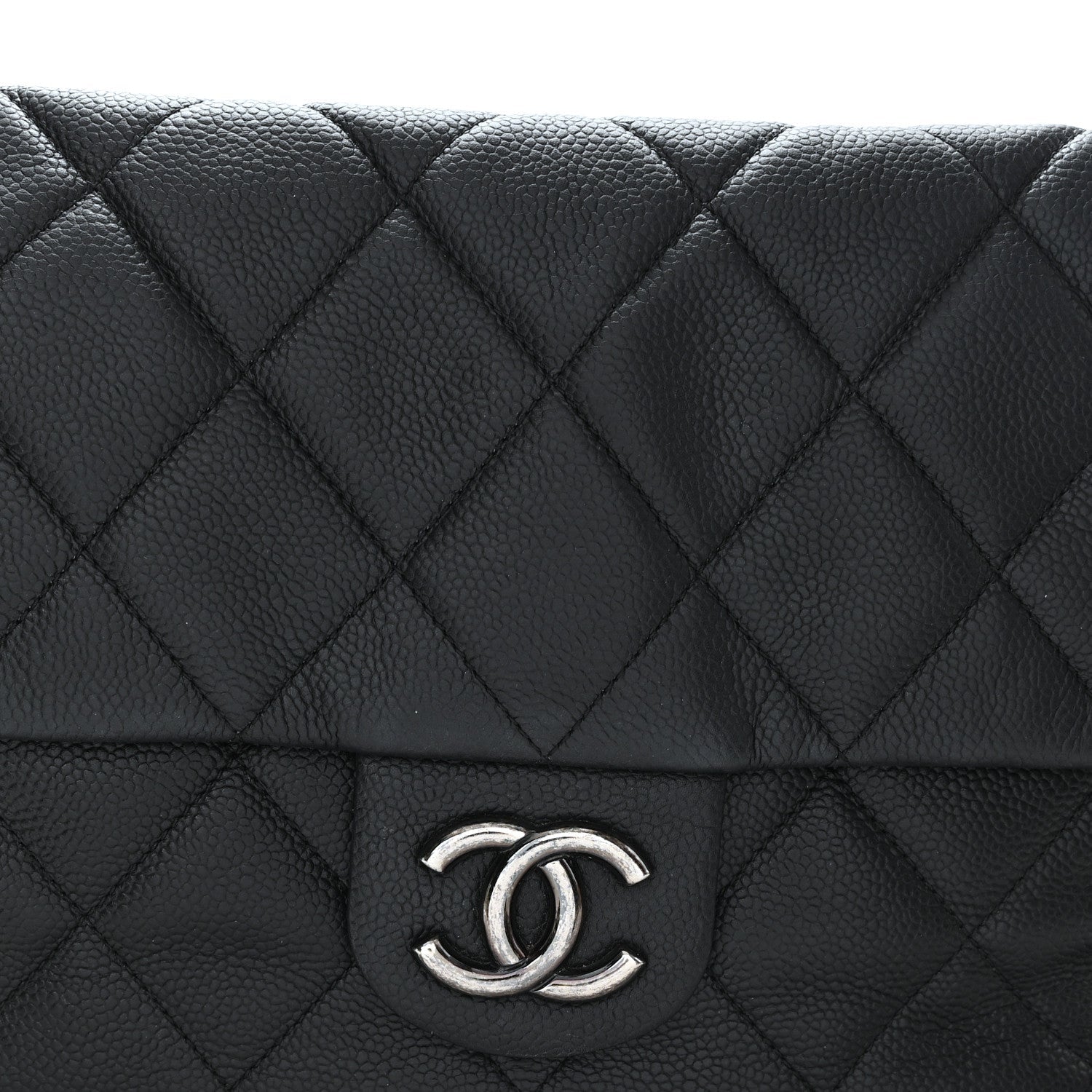 Caviar Quilted Coco Casual Flap Black