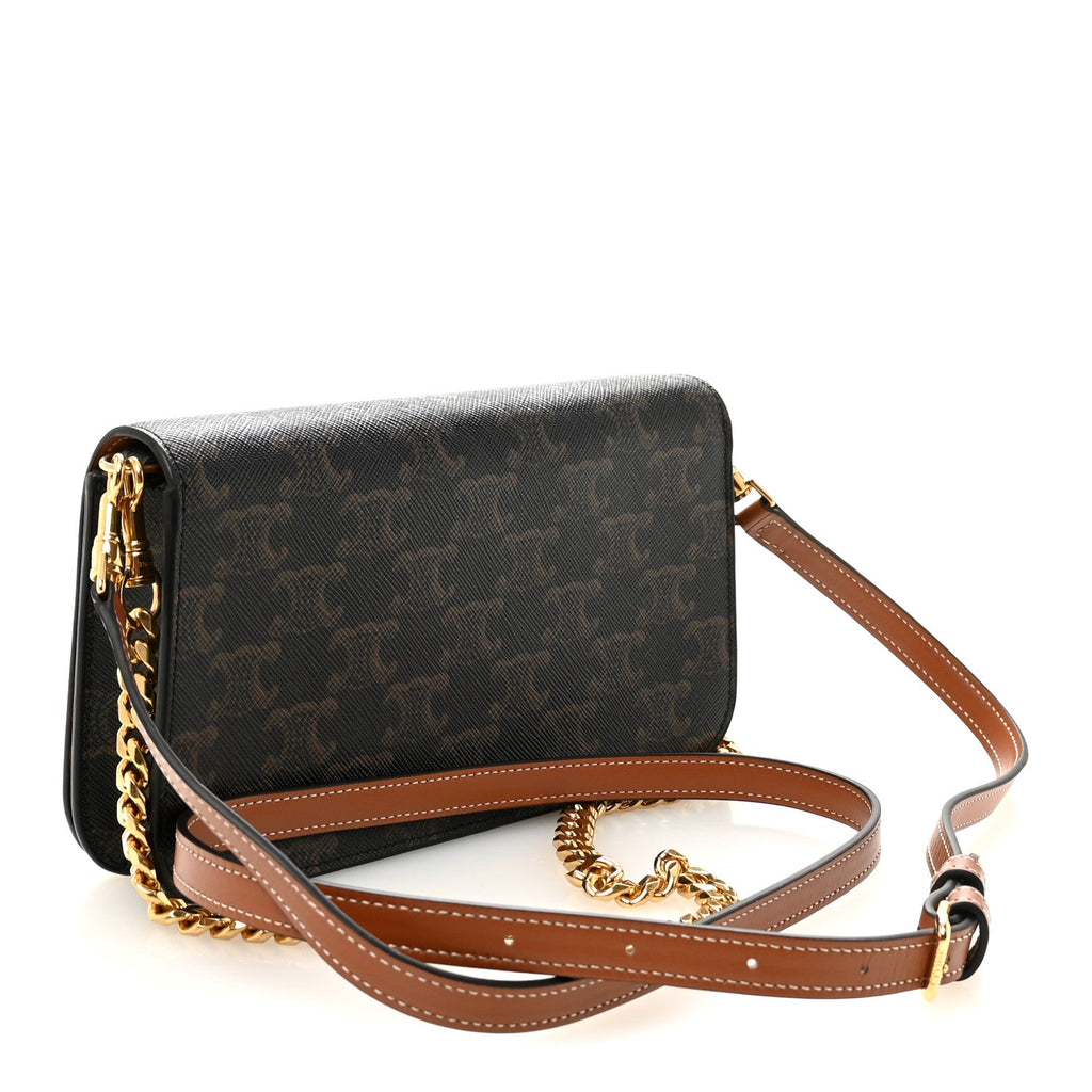Triomphe Canvas Multipochette Tan