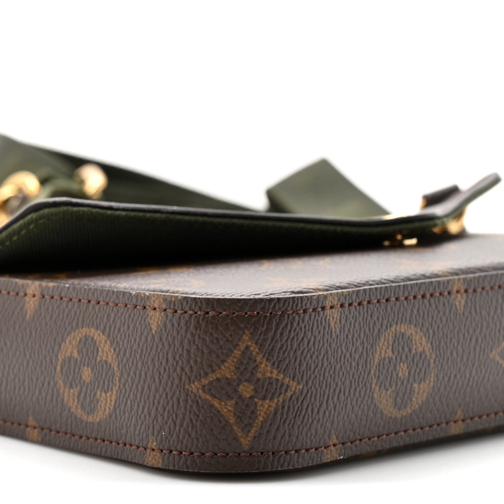 Monogram Felicie Strap & Go Kaki