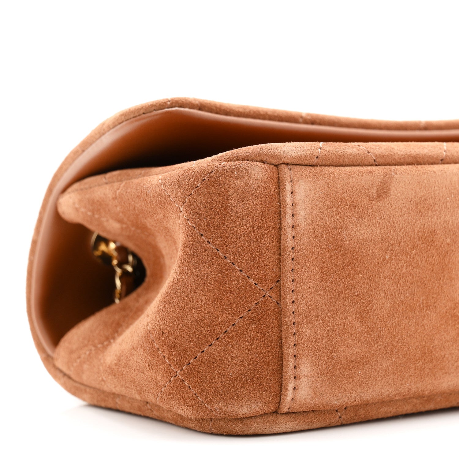 Suede Calfskin Small Eyes On You Flap Camel