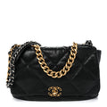 Lambskin Quilted Maxi Chanel 19 Flap Black