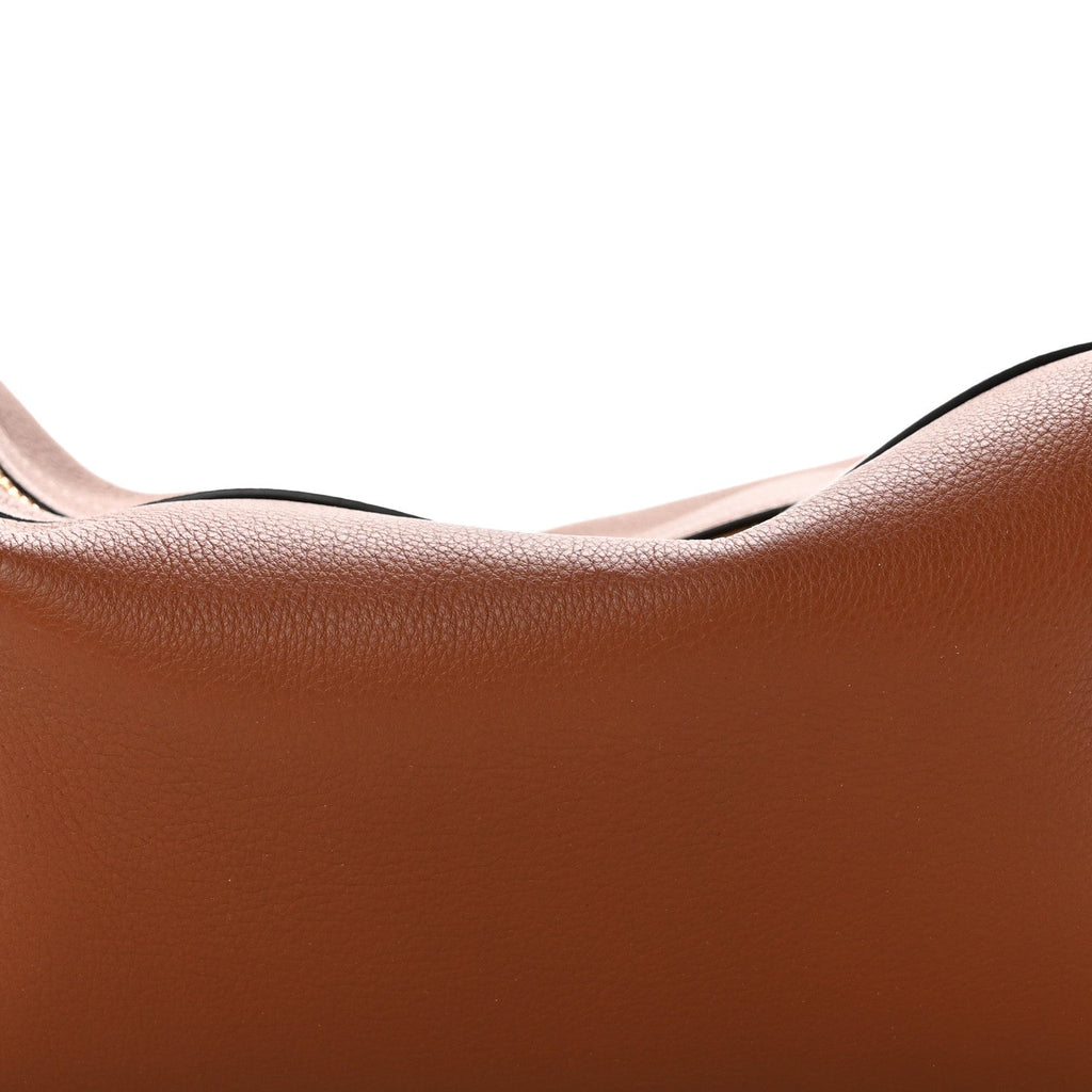 Supple Calfskin Medium Romy Shoulder Bag Tan