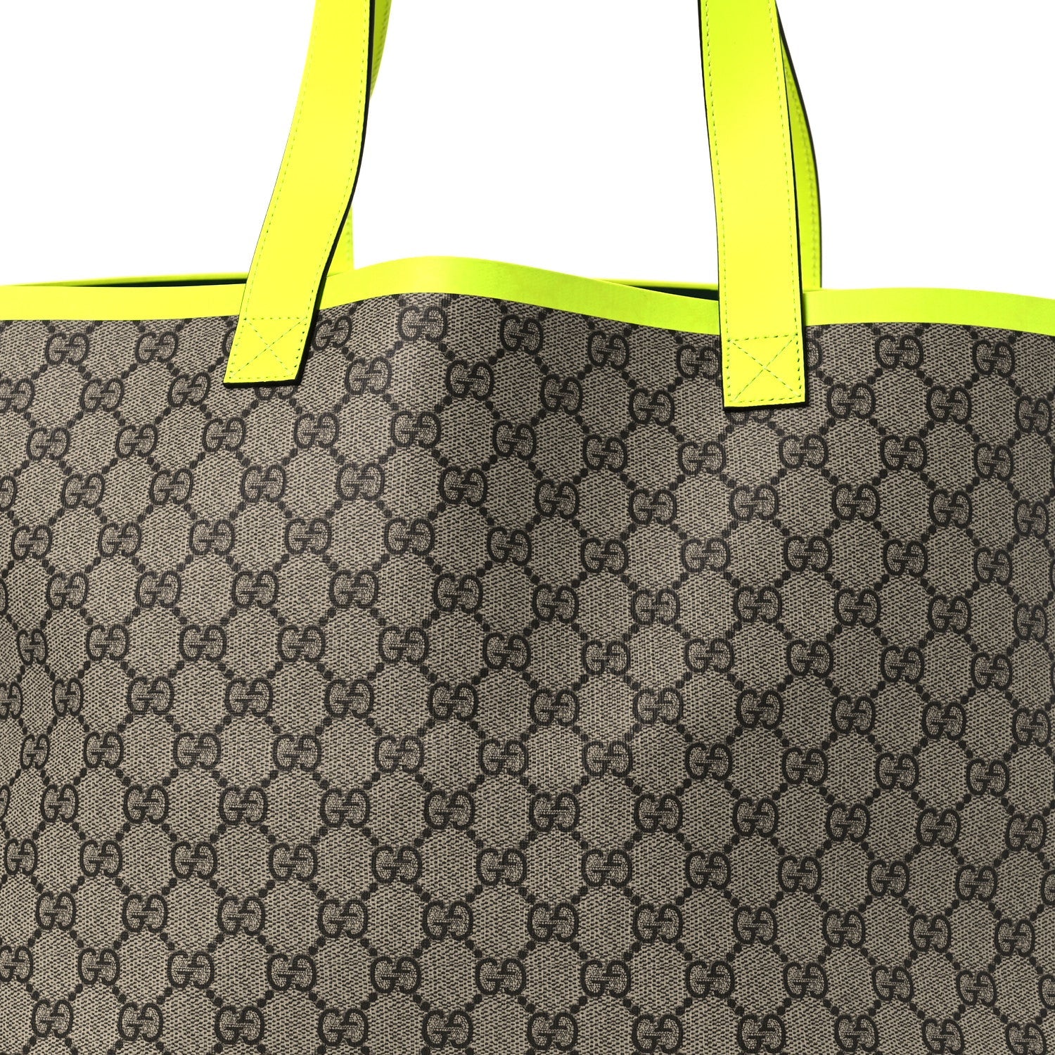 GG Supreme Monogram Totissima Shopping Tote Ebony Beige Yellow