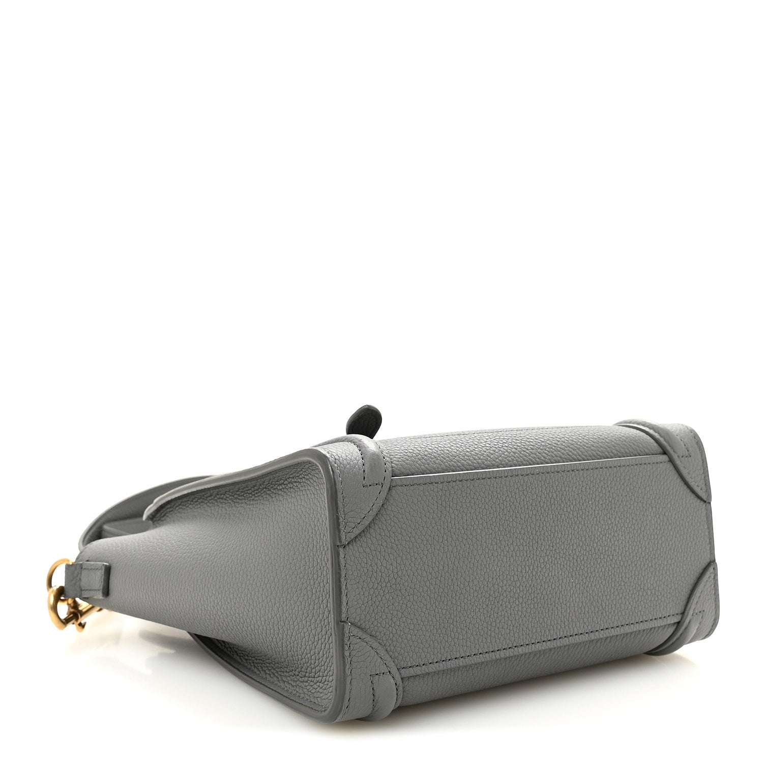 Drummed Calfskin Nano Luggage Kohl
