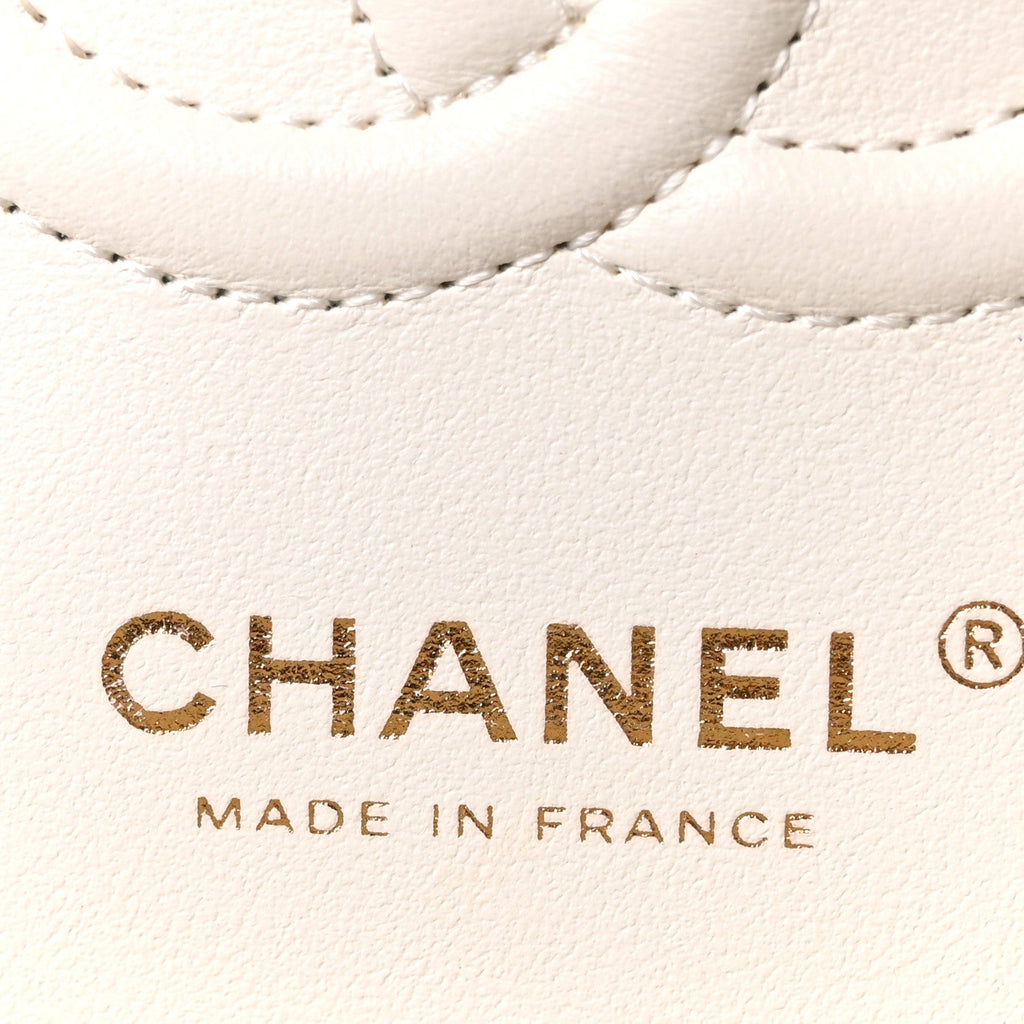 Caviar Quilted Small Double Flap White