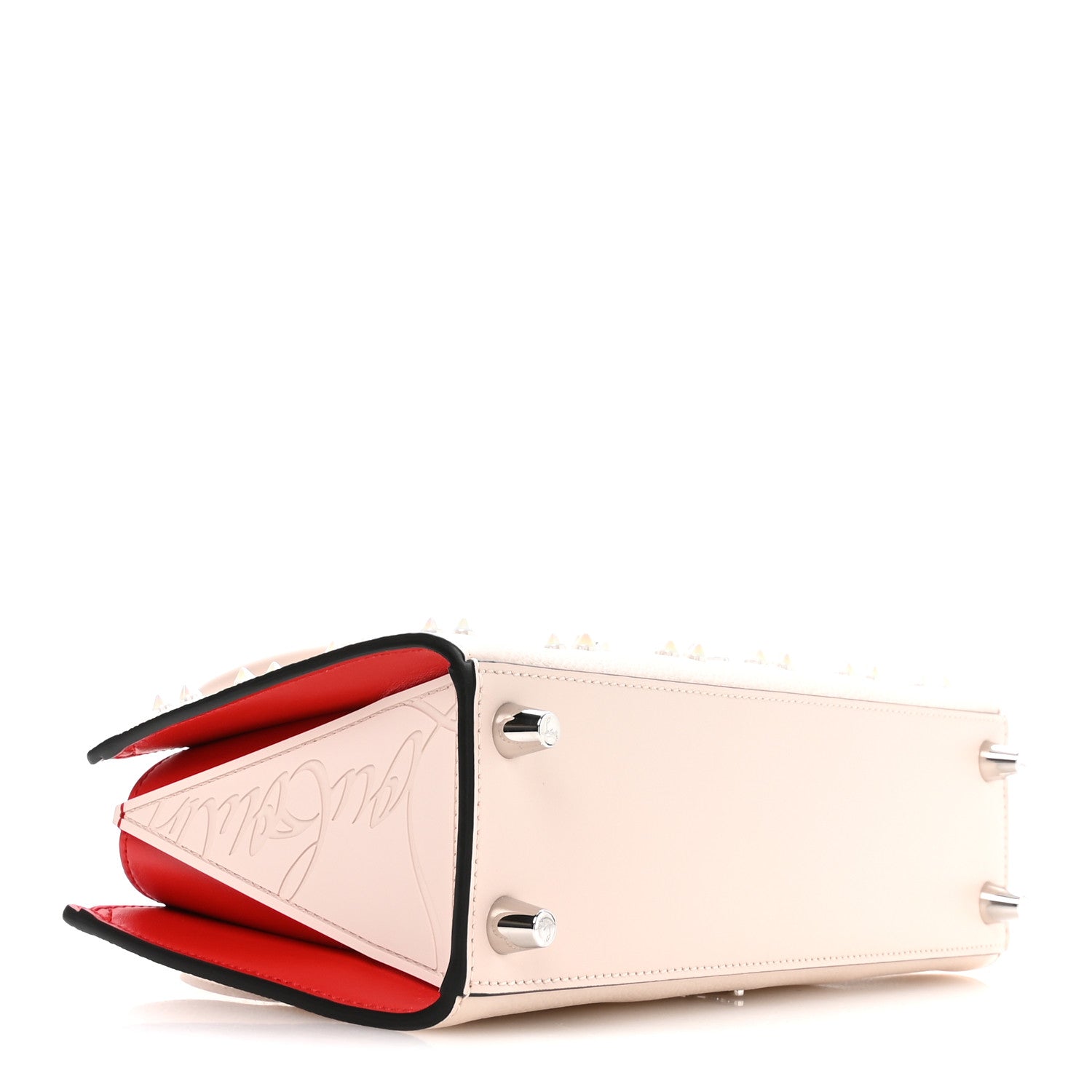 Calfskin Spikes Loubinthesky Paloma Baguette Leche