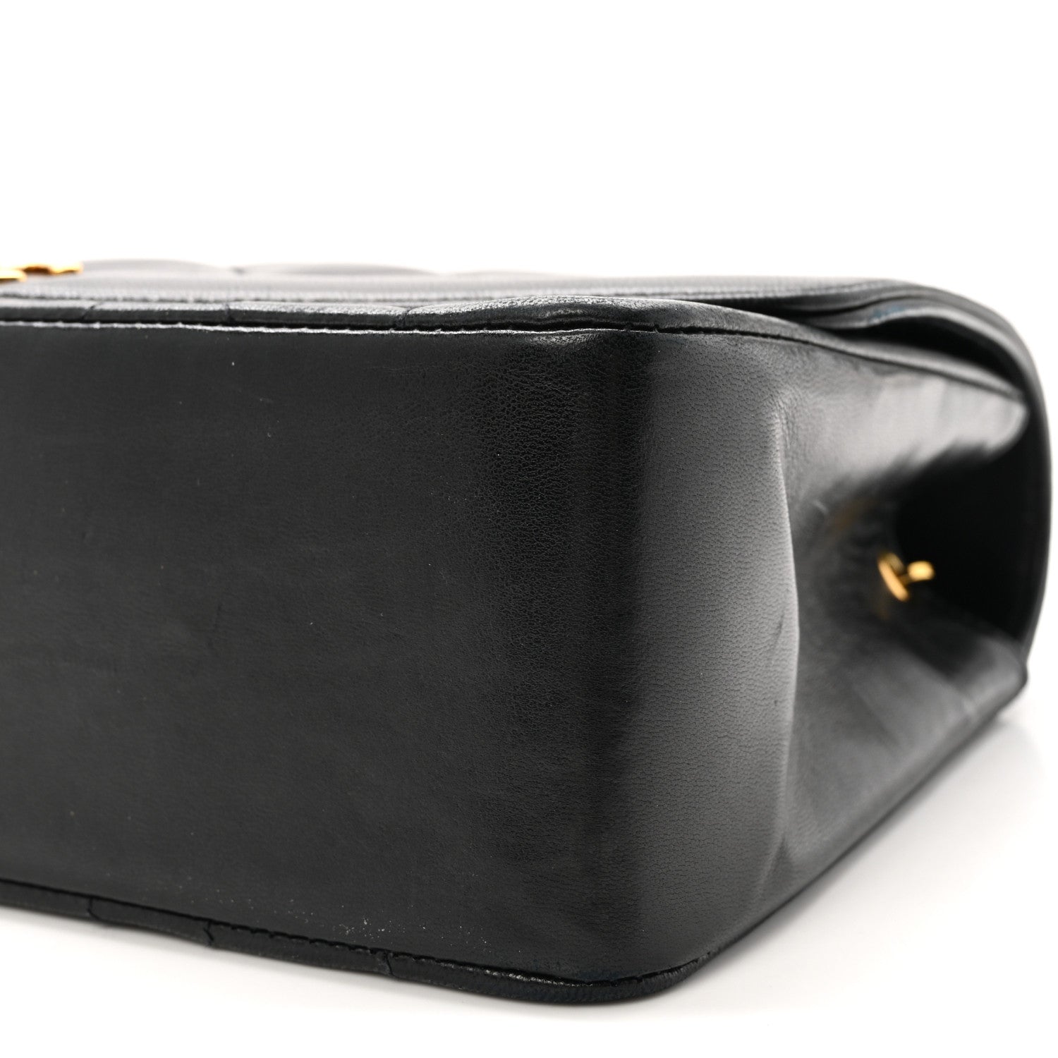 Lambskin Quilted Small Single Flap Black
