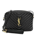 Calfskin Matelasse Monogram Lou Camera Bag Black