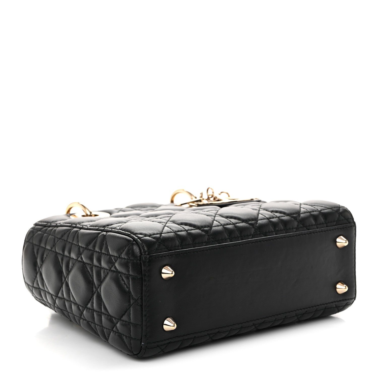 Lambskin Cannage Small Lucky Badges My Lady Dior Black