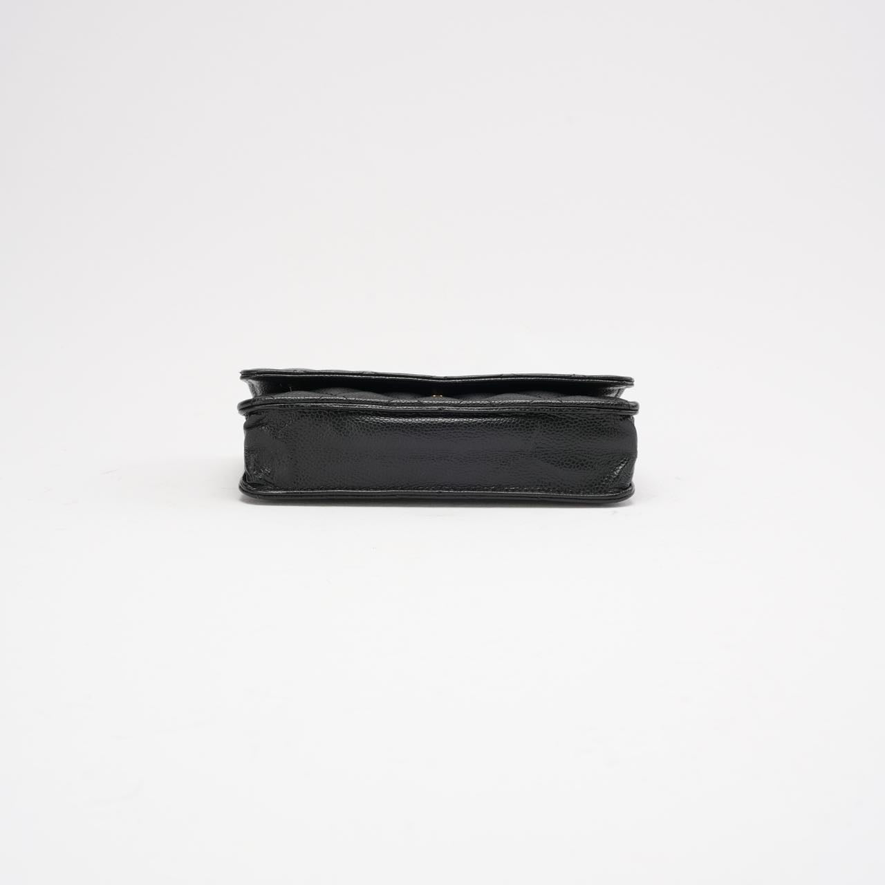 Chanel Black Classic Wallet on Chain (WOC) Caviar 2018