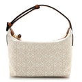 Jacquard Anagram Calfskin Small Cubi Bag Ecru Tan