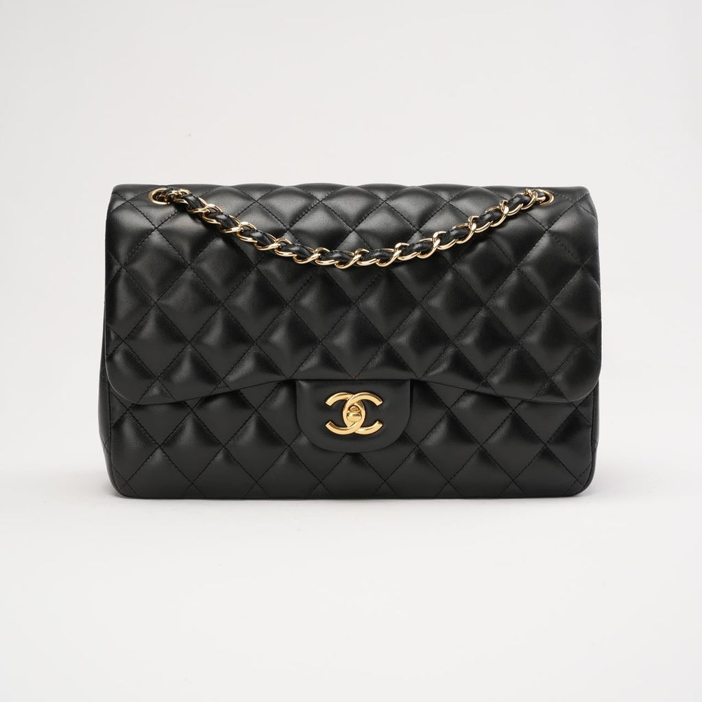 Chanel Classic Jumbo Double Flap Lamb Black 2014