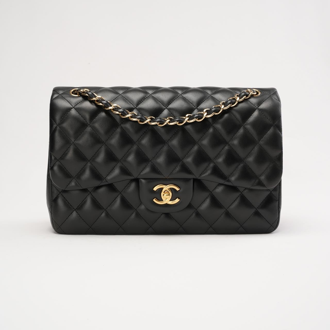 Chanel Classic Jumbo Double Flap Lamb Black 2014