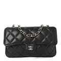 Caviar Fabric Graffiti Foldable Tote Bag With Chain Black Multicolor