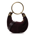 Suede Mini Bracelet Hobo Bag Deep Violine