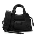 Grained Calfskin Neo Classic Black Hardware Nano City Crossbody Black