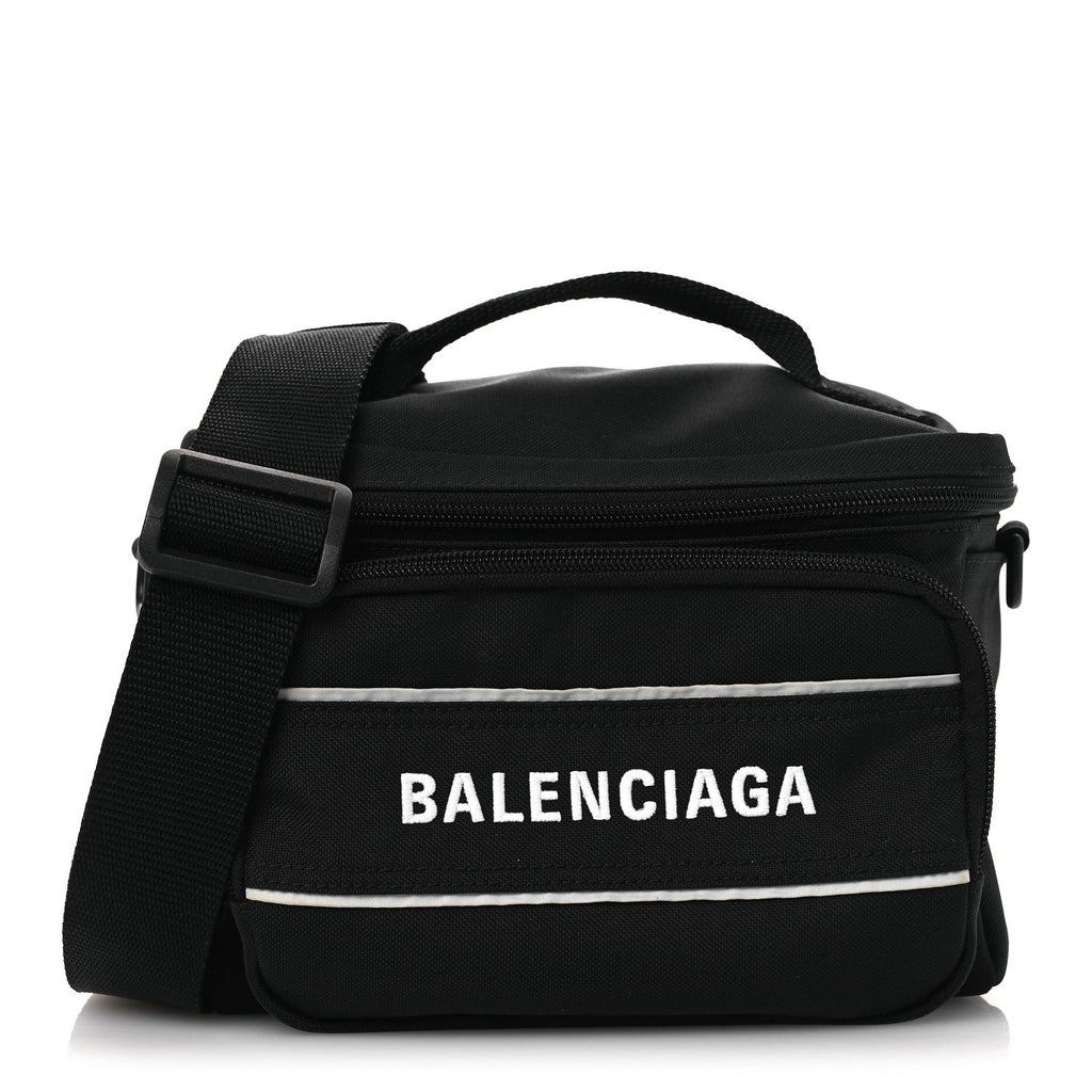 Nylon Logo Sport Camera Bag Black