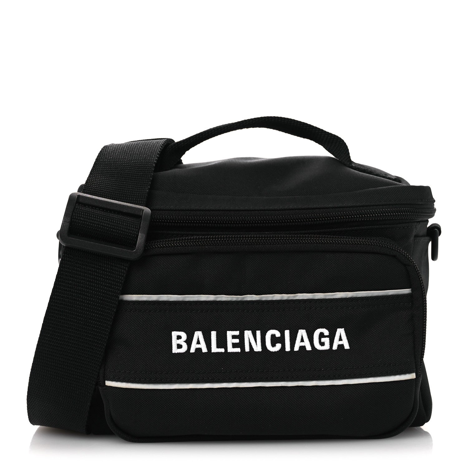 Nylon Logo Sport Camera Bag Black