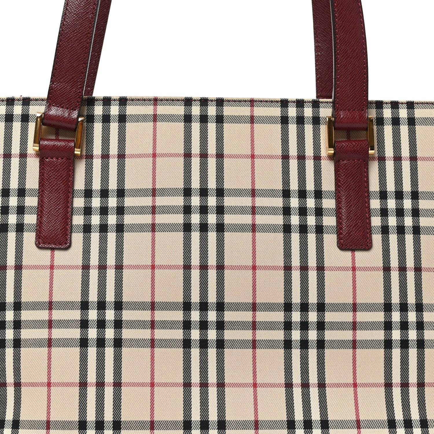 Canvas House Check Small Tote Red