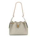 Caviar Quilted Small Chanel 25 Handbag Light Grey