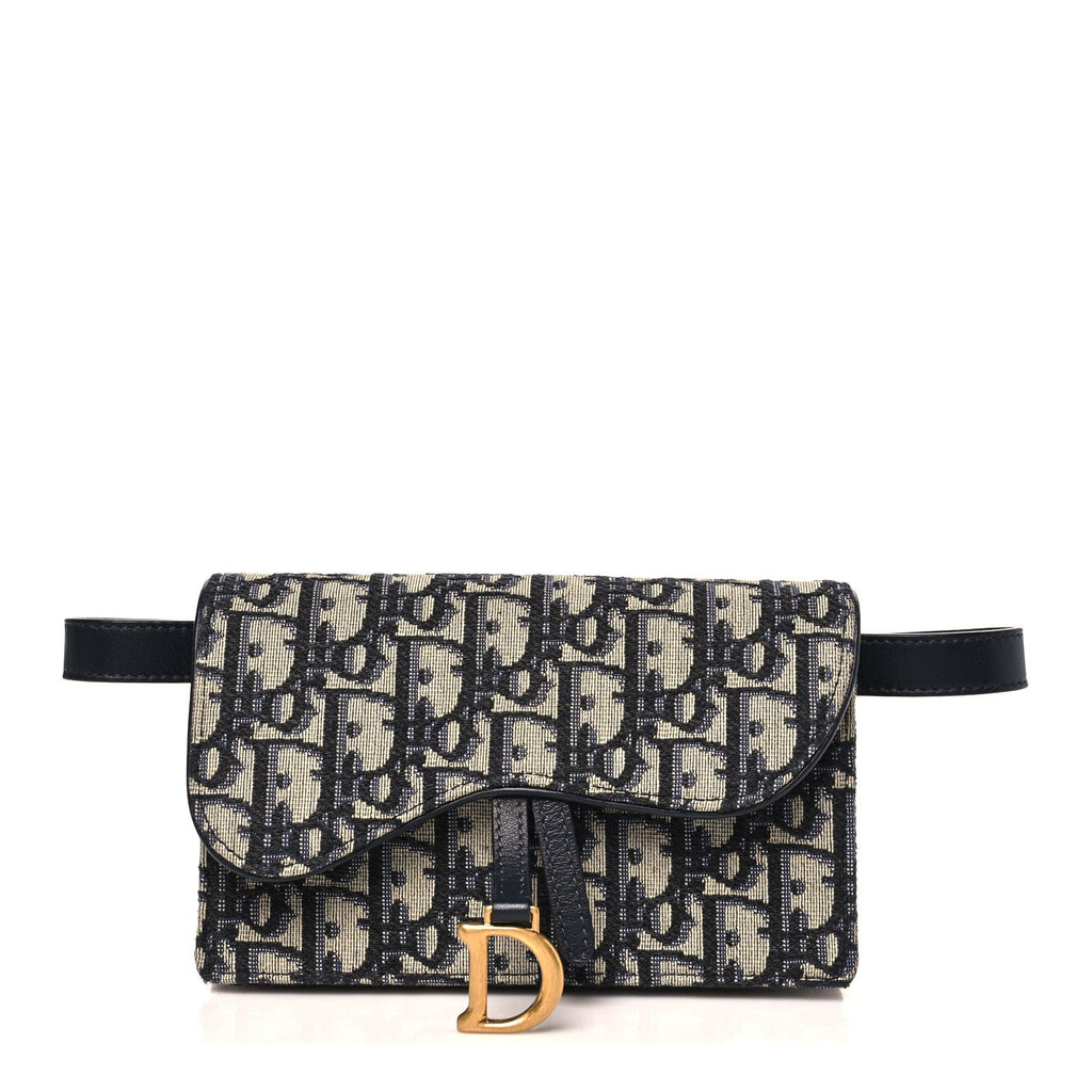Oblique Saddle Belt Bag Blue