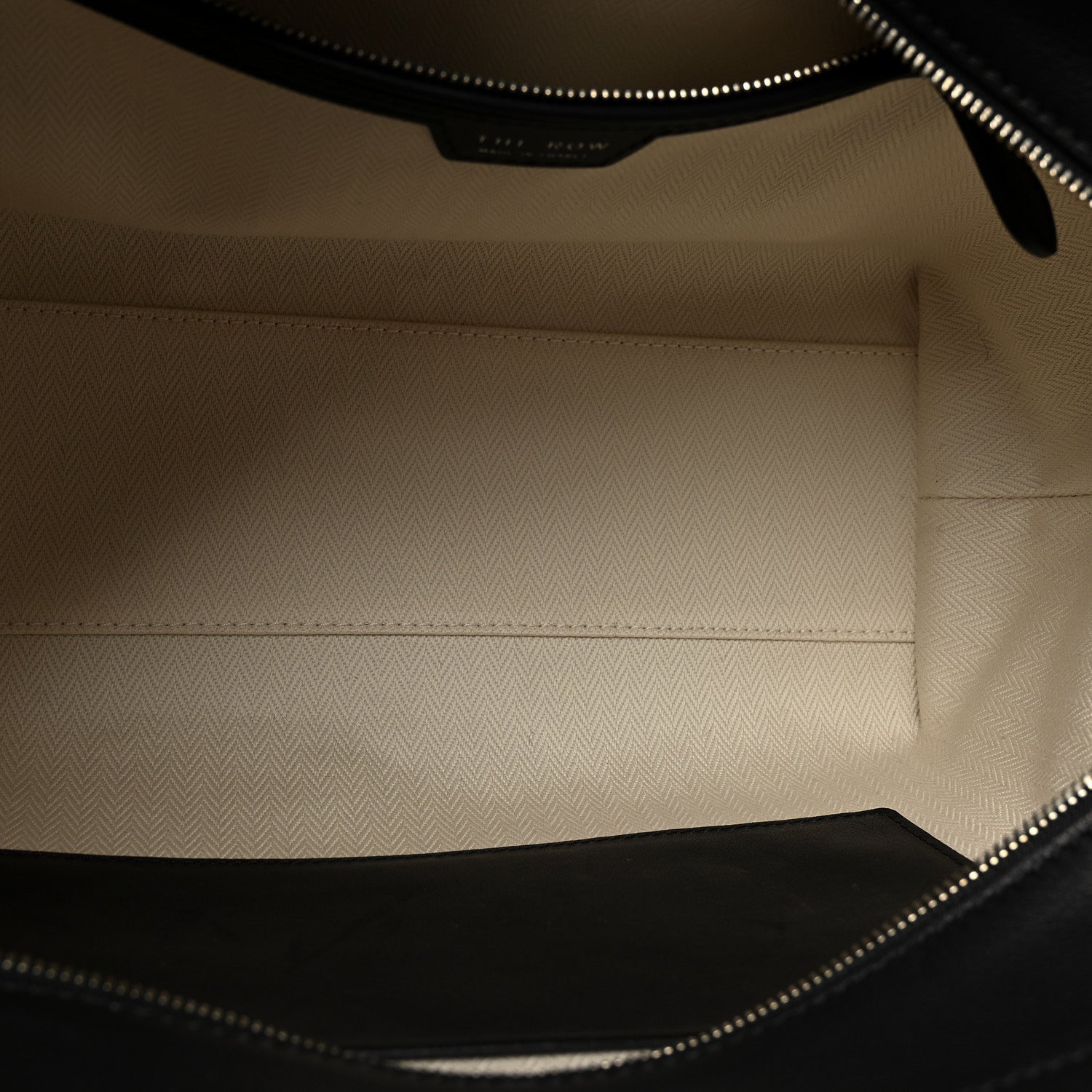 Polished Saddle Calfskin Marlo 12 Tote Bag Black