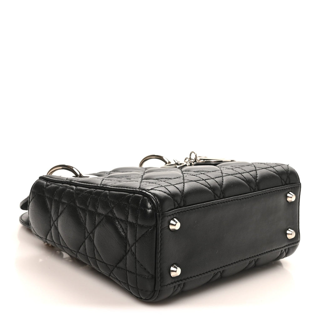 Lambskin Cannage Mini Lady Dior Black