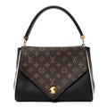 Grained Calfskin Monogram Double V Black